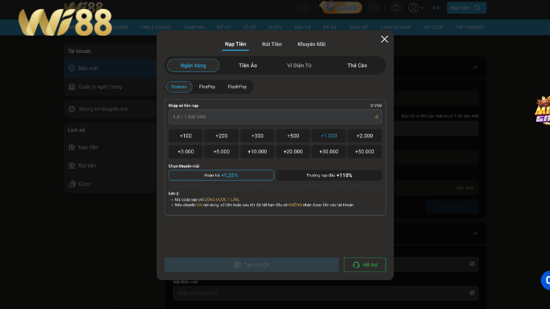 Câu hỏi thường gặp về giao dịch và khuyến mãi trên WI88