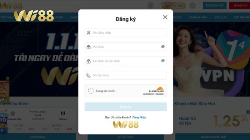 Hướng dẫn các bước đăng ký WI88 nhanh chóng